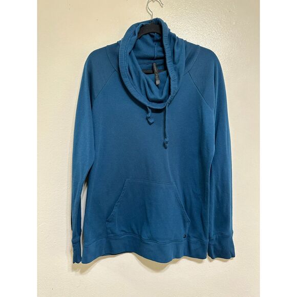 GAIAM Tops - Gaiam Women's Funnel Neck Oversized Sweatshirt Size M Kangaroo Pocket Turquoise